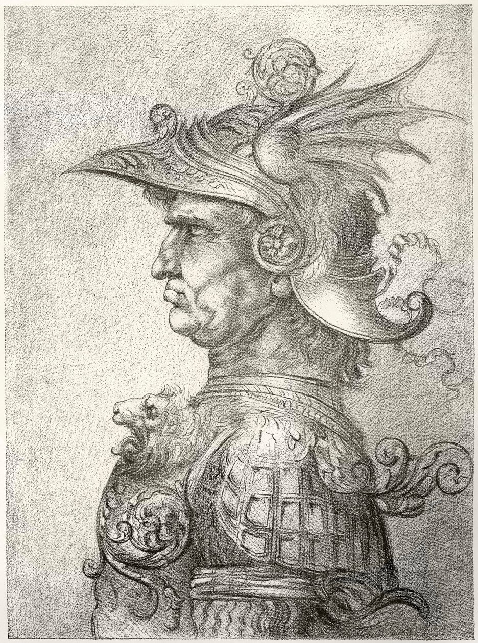 Un busto de un guerrero de perfil, 1882 de Unbekannt