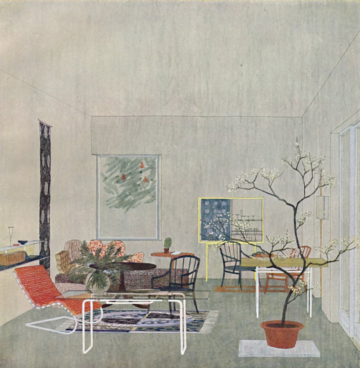 Un diseño para un Gartenraum por Georg Steinklammer de Viena, 1935 de Unbekannt