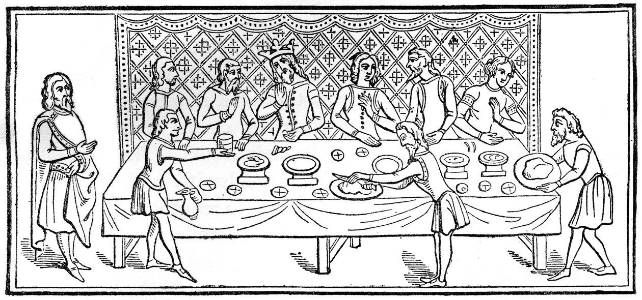 Un rey en la cena, 1910 de Unbekannt