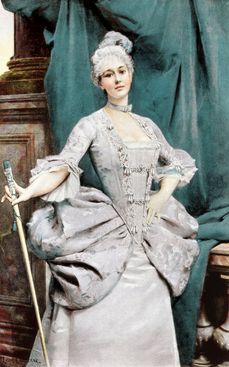 Una dama de rango del tiempo de Luis XV, 1889 de Unbekannt