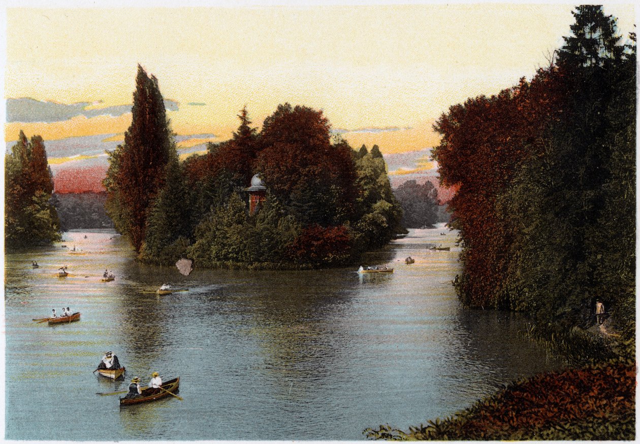 Un lago en el Bois de Boulogne, París de Unbekannt