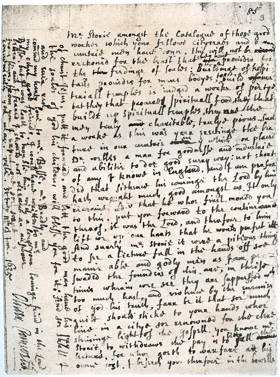 Una carta a un Sr. Storie por Oliver Cromwell, St Ives, 11 de enero, 1635-1636, 1899 de Unbekannt