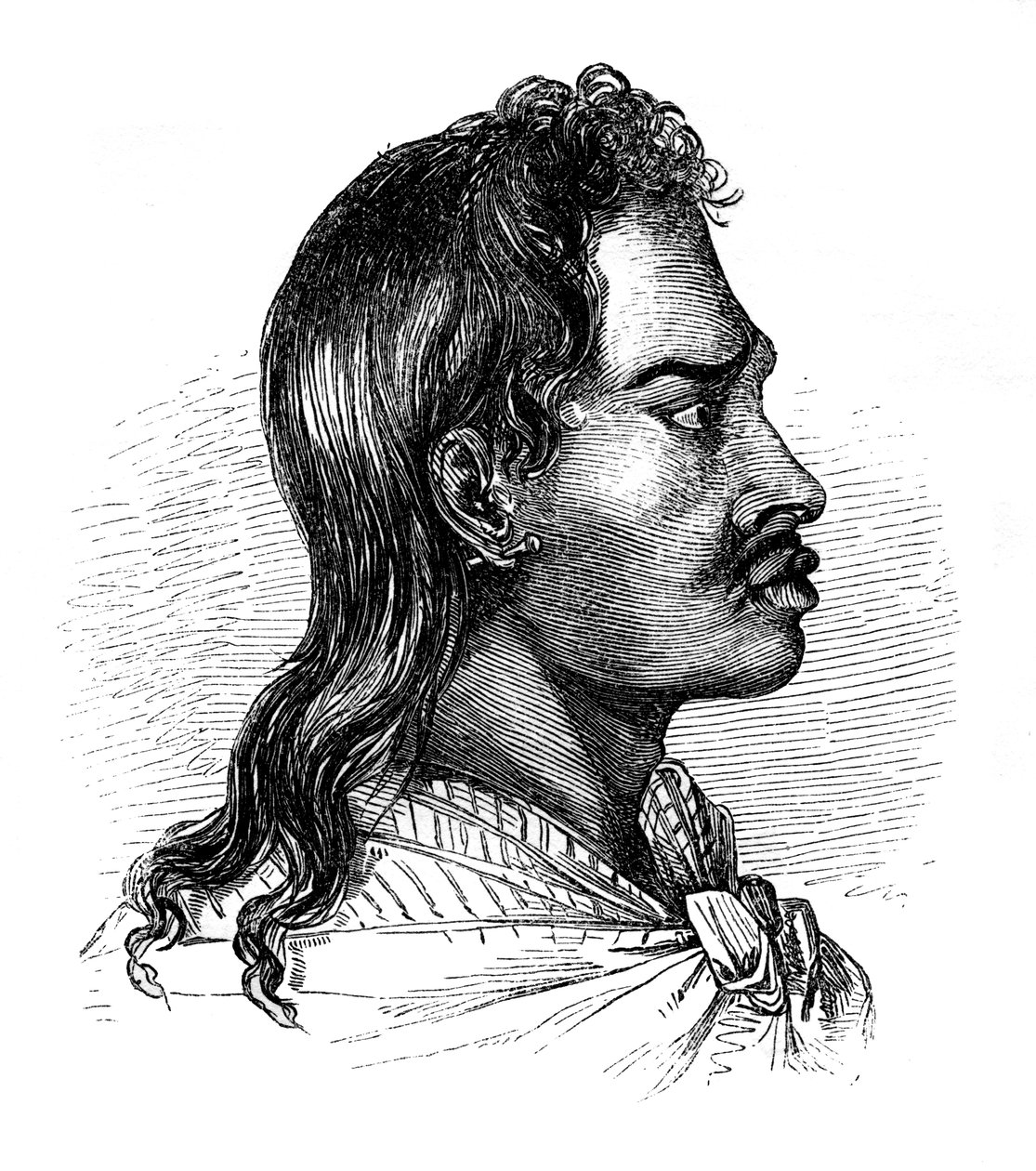 Un nativo de Tahití, 1848 de Unbekannt
