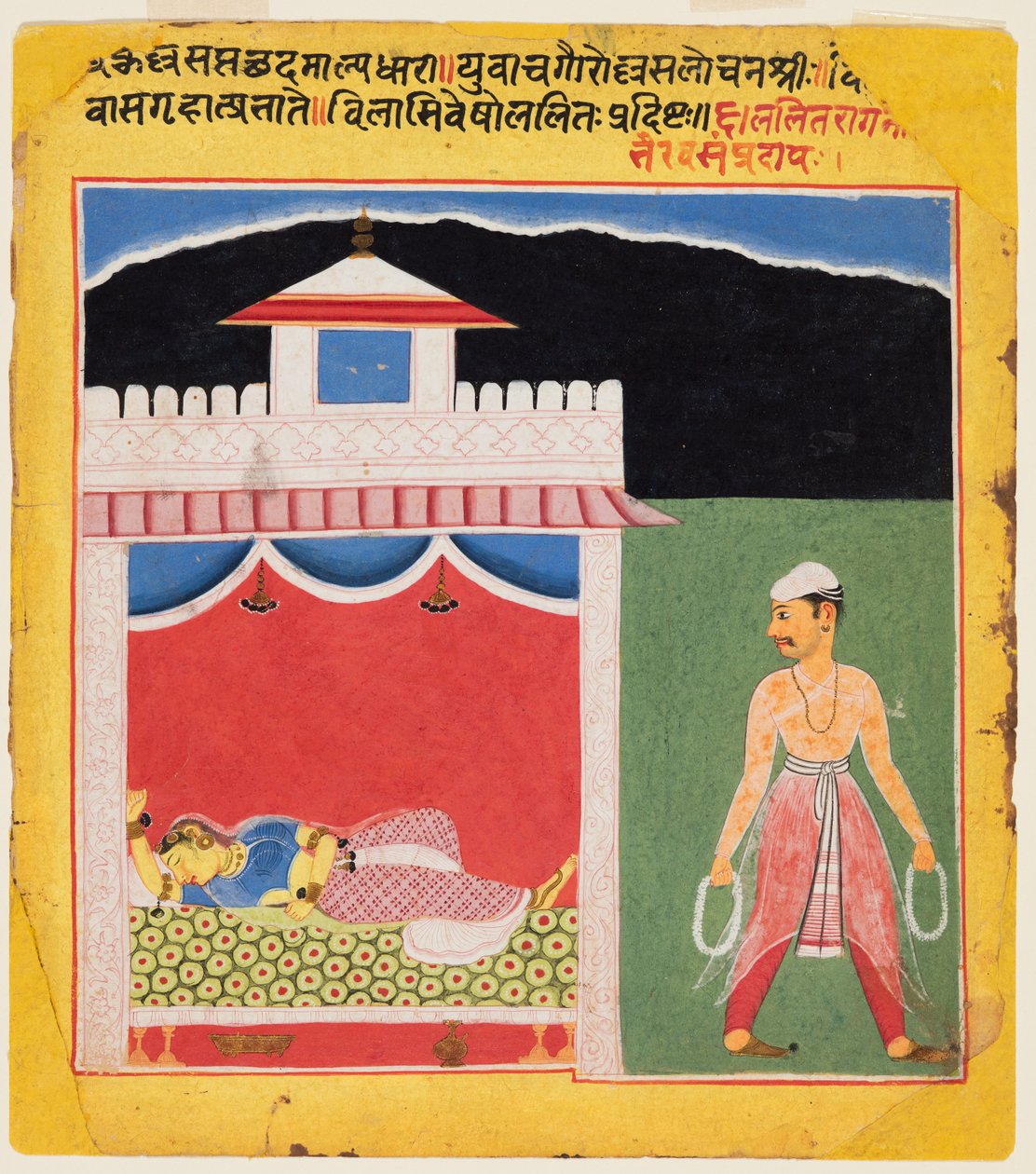 Una página de una serie Ragamala: Lalita Ragini, c. 1600 de Unbekannt