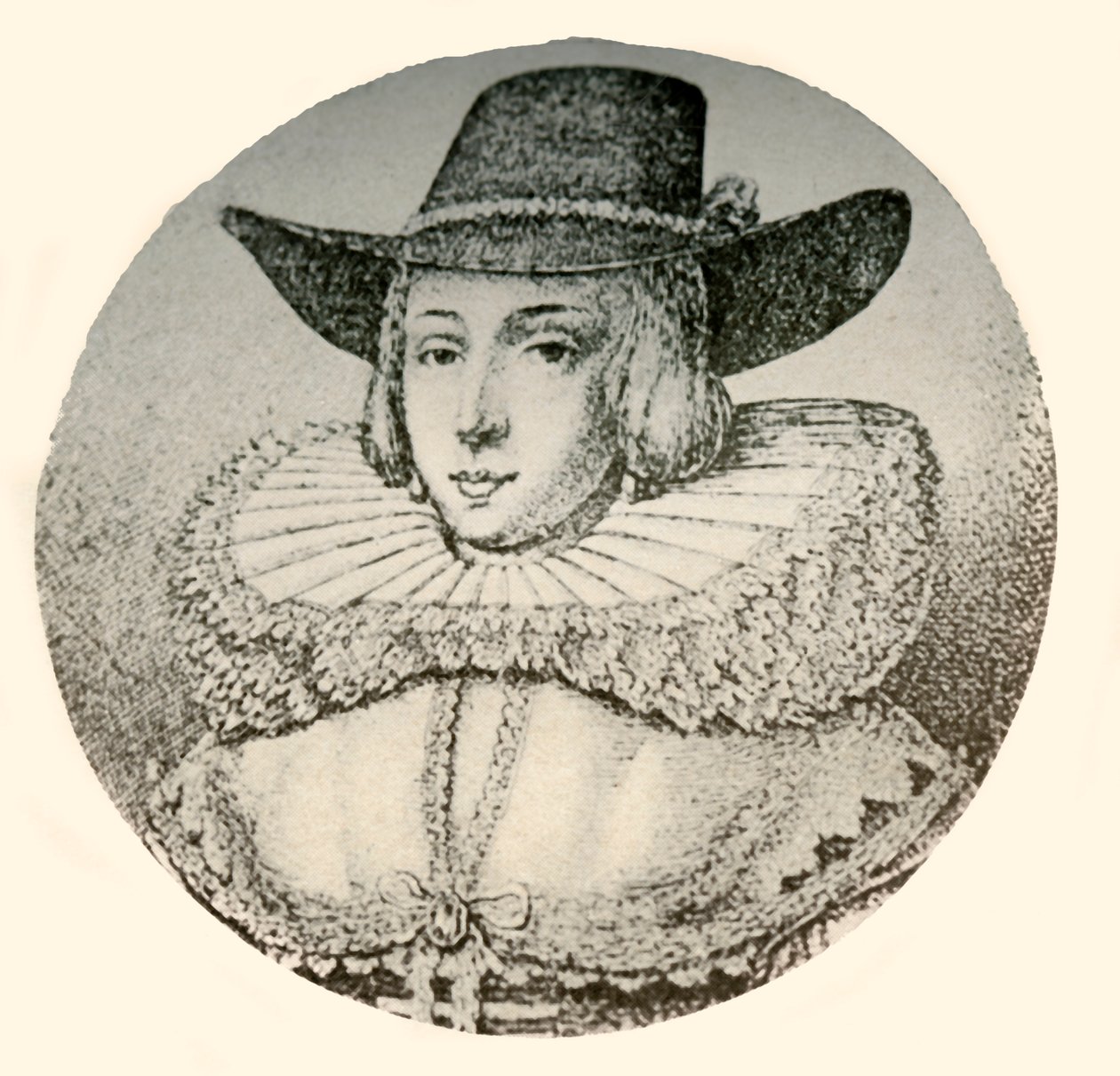 Retrato de una dama holandesa, con sombrero de ala ancha y gorguera, mediados del siglo XVII, 1937 de Unbekannt