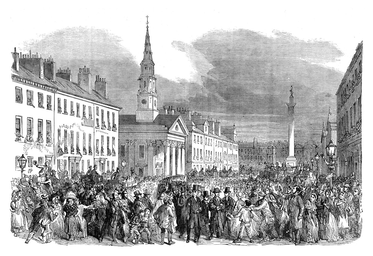 Una procesión de ministros secesionistas de la Iglesia de St. Andrews, Edimburgo, c1895 de Unbekannt