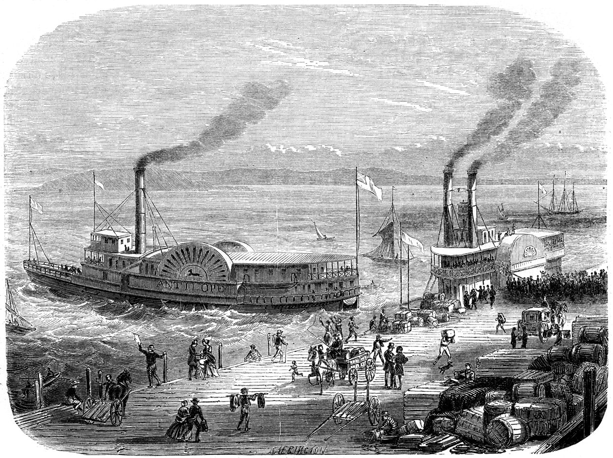 Un muelle, San Francisco, California, siglo XIX de Unbekannt