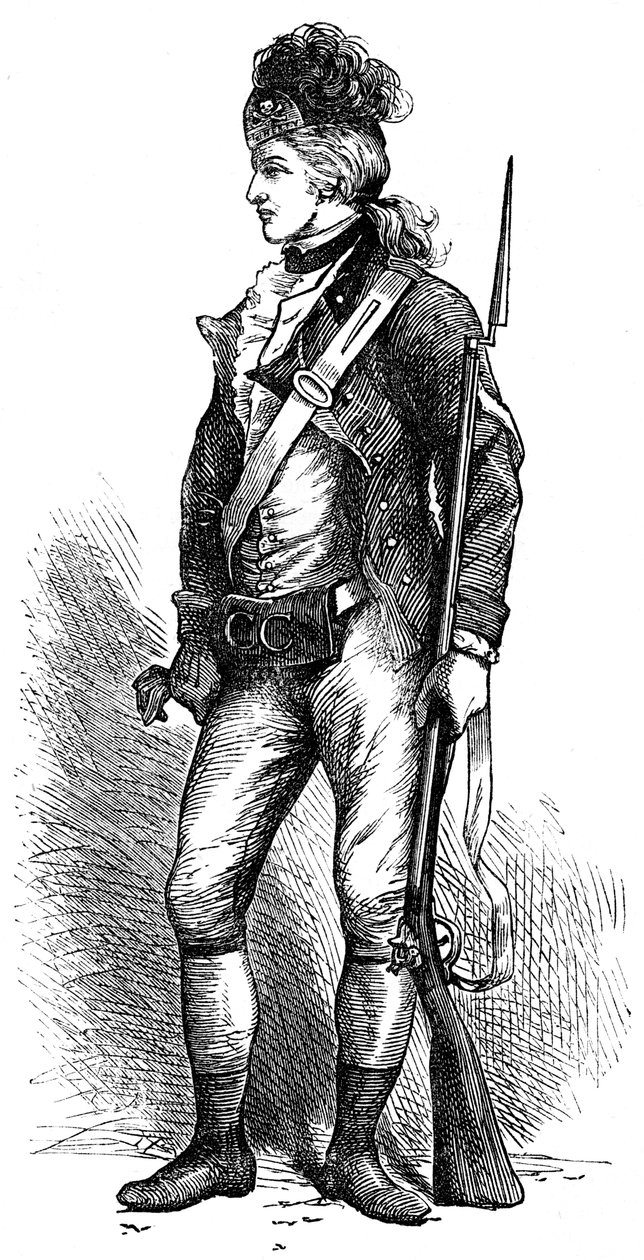 Un verdadero fusilero americano, c1776-1780 c1880 de Unbekannt