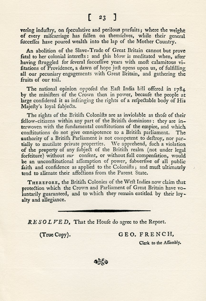 Una protesta sobre el comercio de esclavos, 1789 1965 de Unbekannt