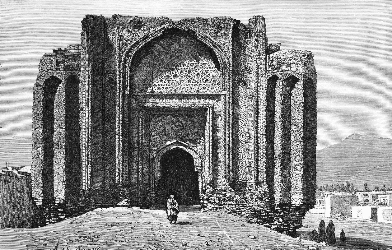 Una mezquita en ruinas del siglo XIV, Hamadán, Irán, 1895 de Unbekannt