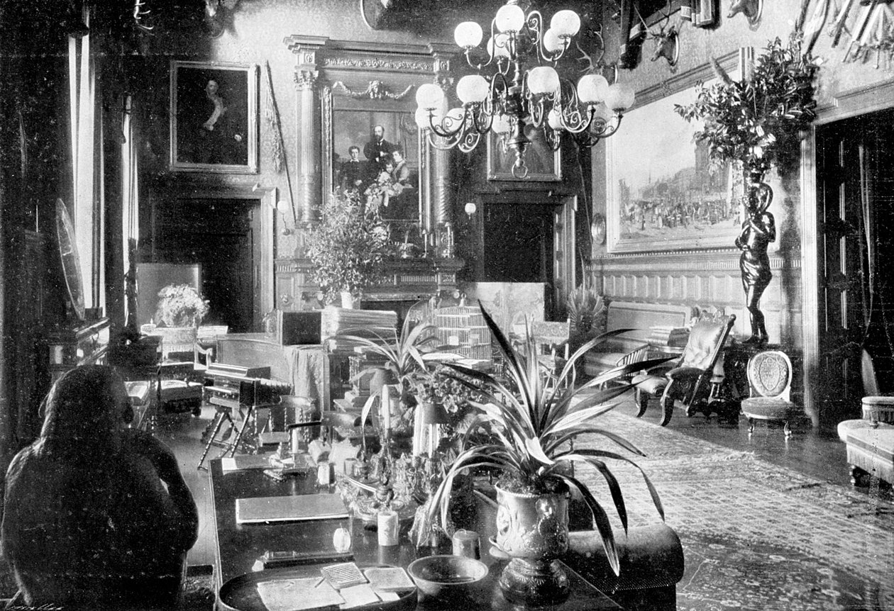 Un salón, Sandringham House, Norfolk, 1910 de Unbekannt
