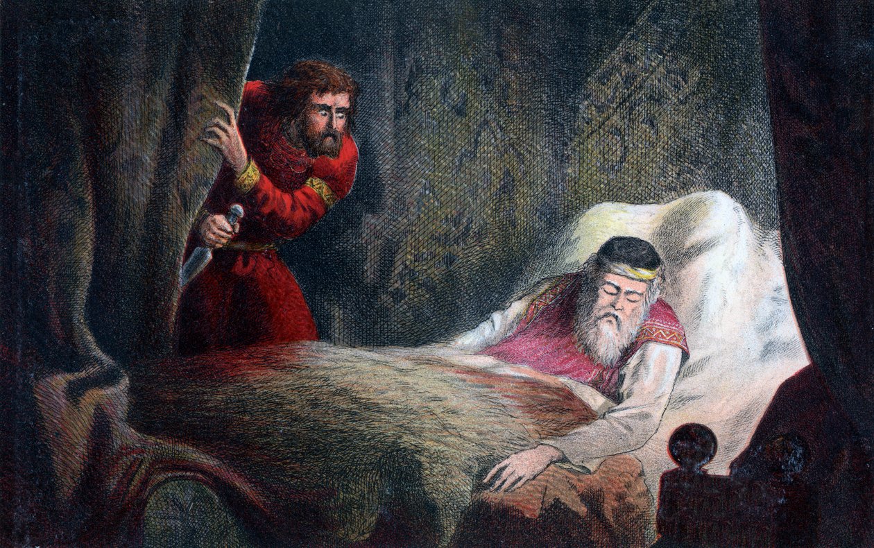 Una escena de Macbeth, siglo XVII de Unbekannt