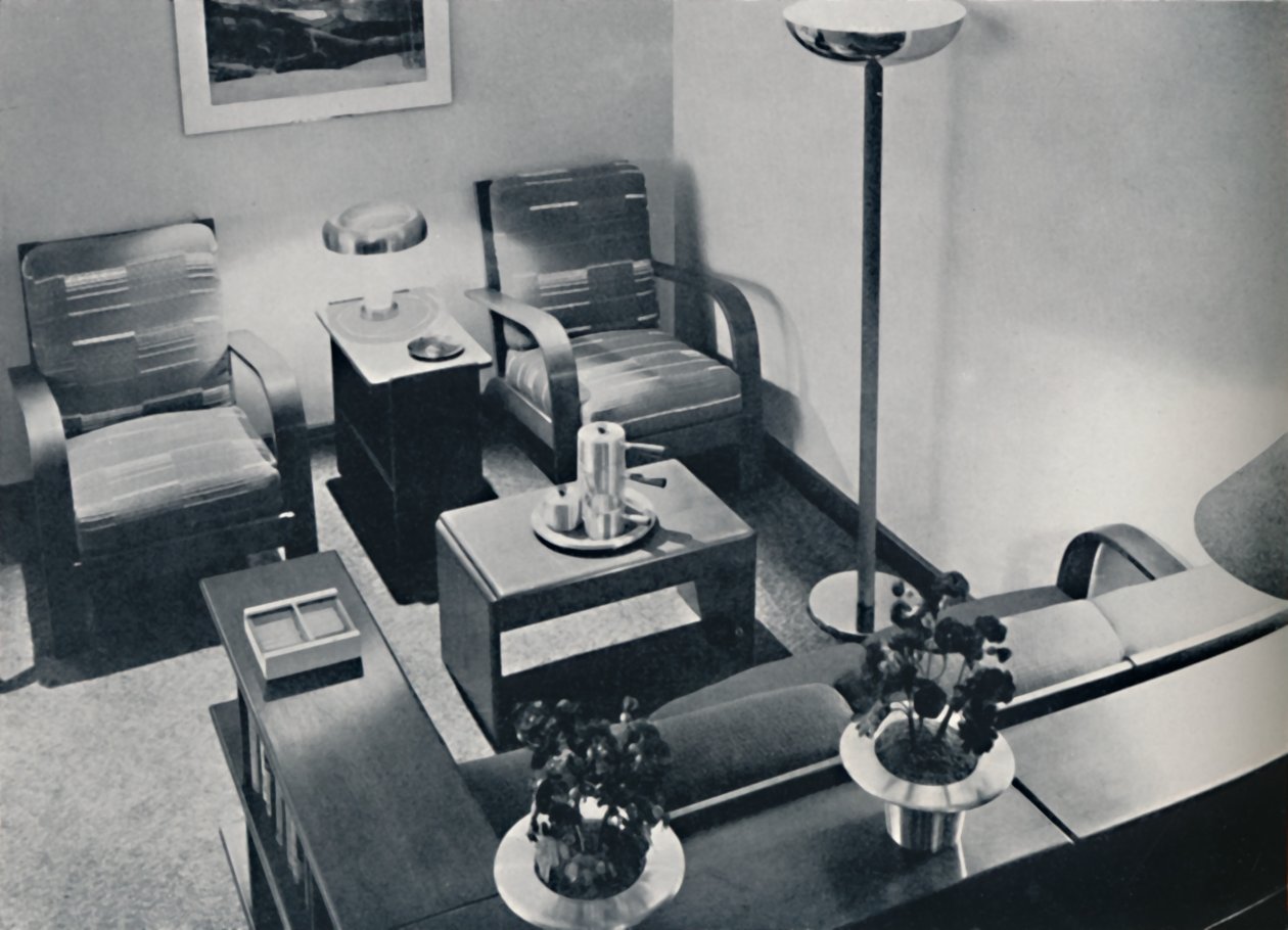 Una sección de la sala de estar, 1936 de Unbekannt
