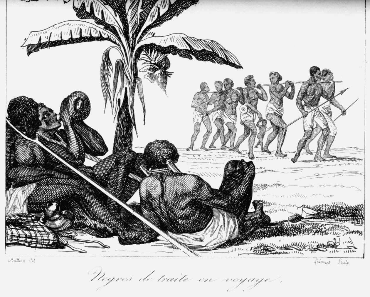Un convoy de esclavos, África de Unbekannt