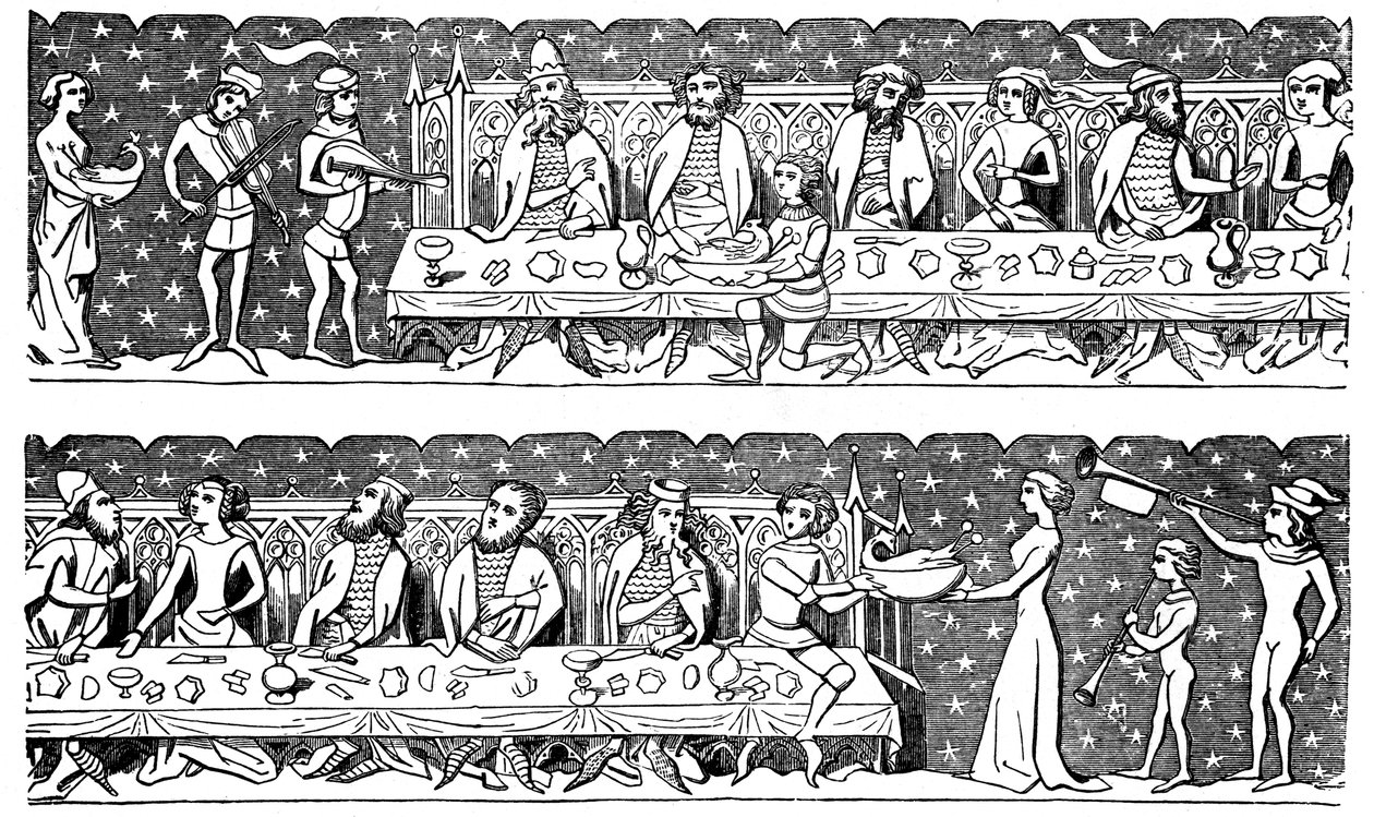Un banquete de estado, siglo XV de Unbekannt