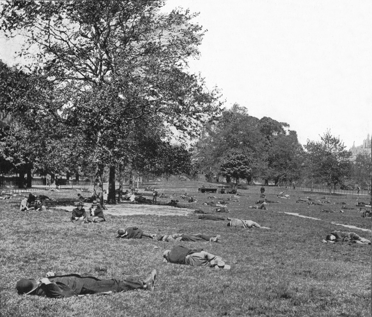 Una tarde de verano en el Parque St. James, Londres, c. 1900-1901 de Unbekannt