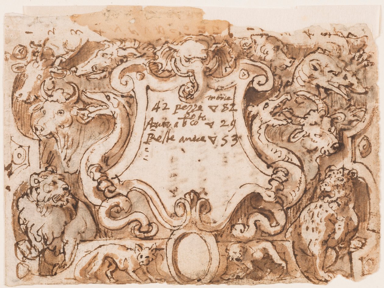 Página de título para la serie Venationes Ferarum Arium Piscium de Unbekannt