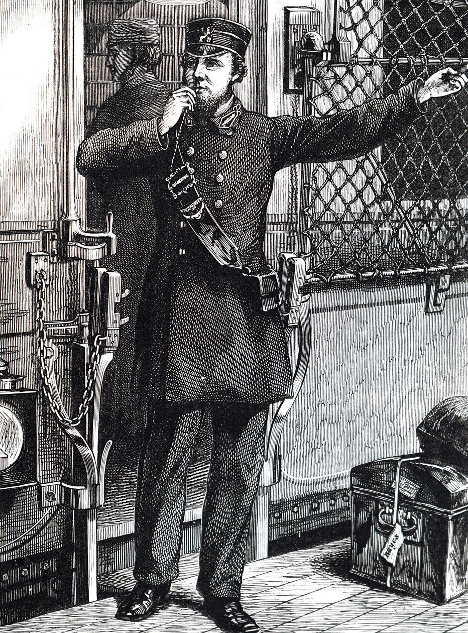 Un guardia de tren de Unbekannt
