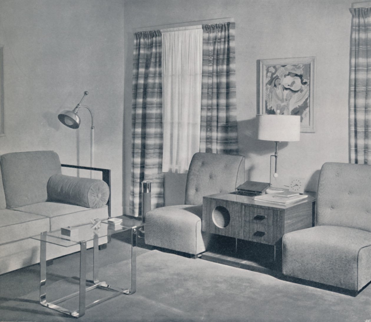 Vista en un apartamento de dos habitaciones en el Edificio Keeler, Grand Rapids, Michigan, 1935 de Unbekannt