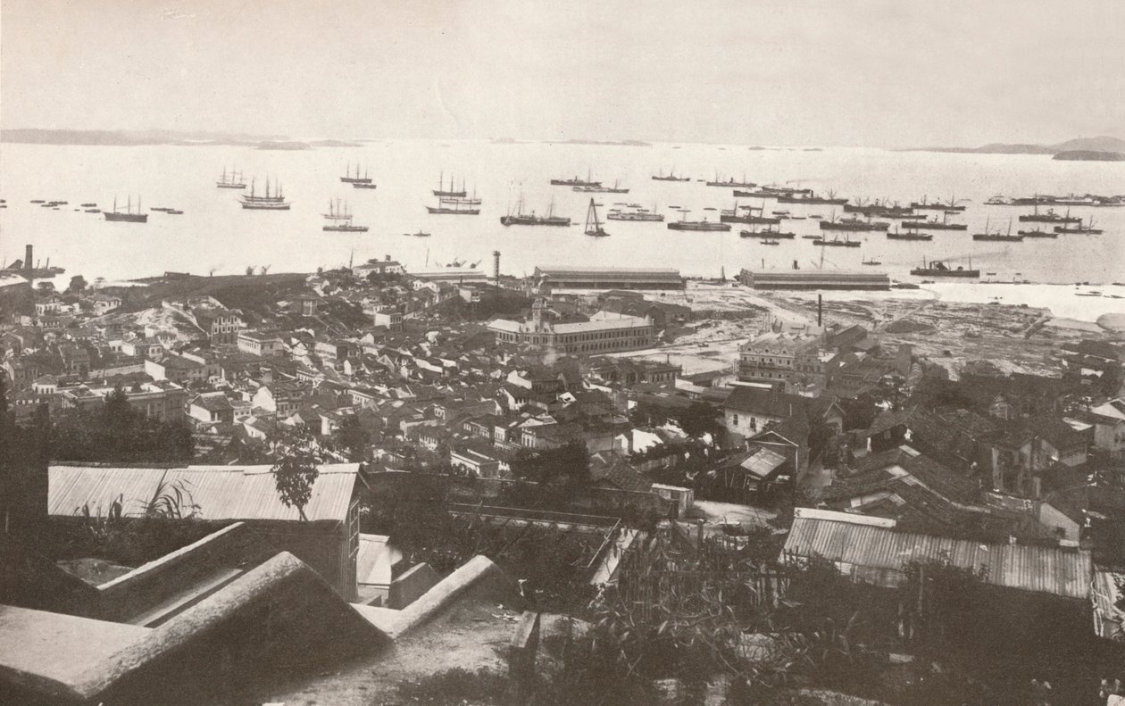 Vista de los nuevos muelles en el momento de la construcción, 1914 de Unbekannt
