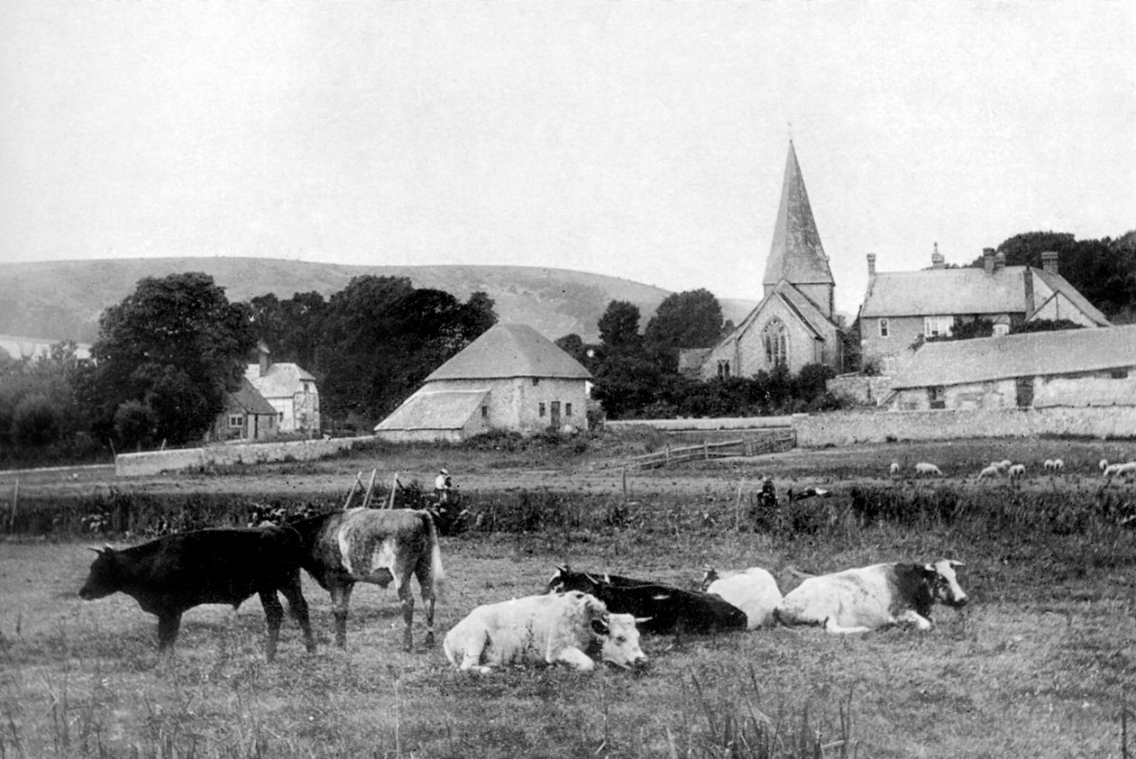 Una iglesia de pueblo, 1926 de Unbekannt