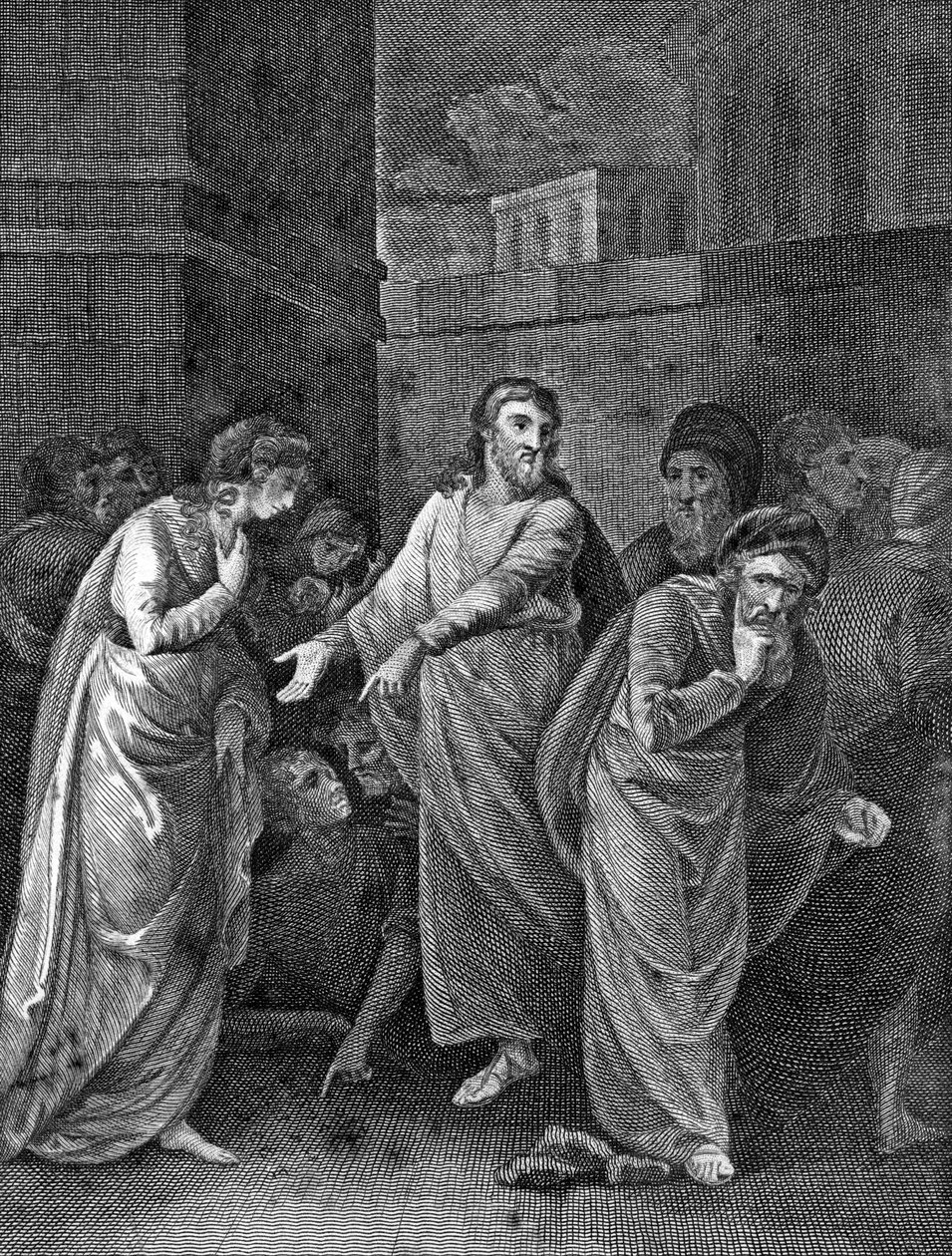 Una mujer acusada de adulterio, 1813 de Unbekannt