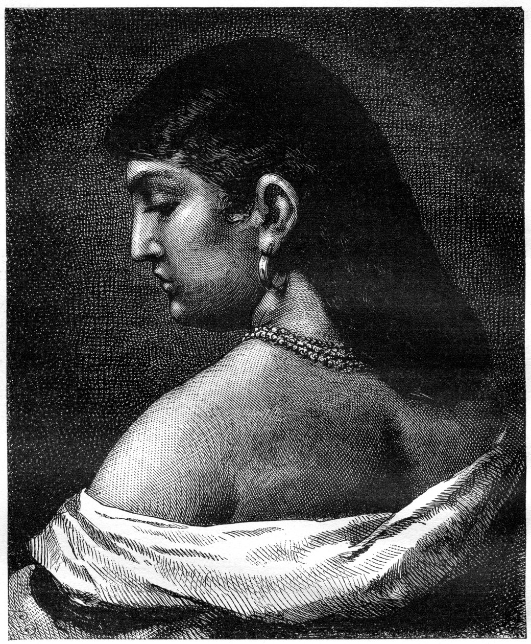 Una mujer de Trastevere, Roma, Italia, siglo XIX de Unbekannt