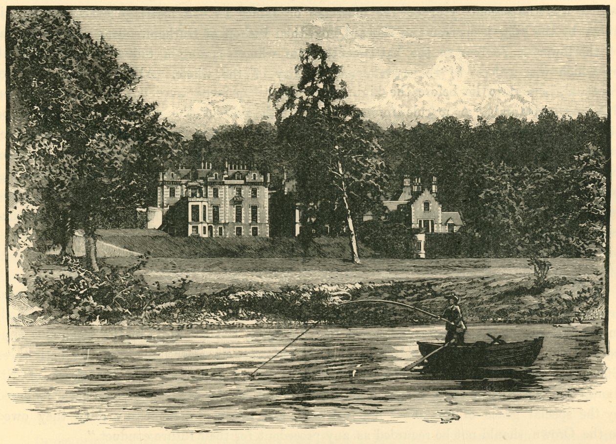 Abbotsford, desde el río, 1898 de Unbekannt
