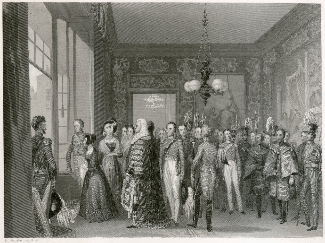 Accesión de la Reina Victoria, Palacio de St James, Westminster, Londres, 1837 de Unbekannt