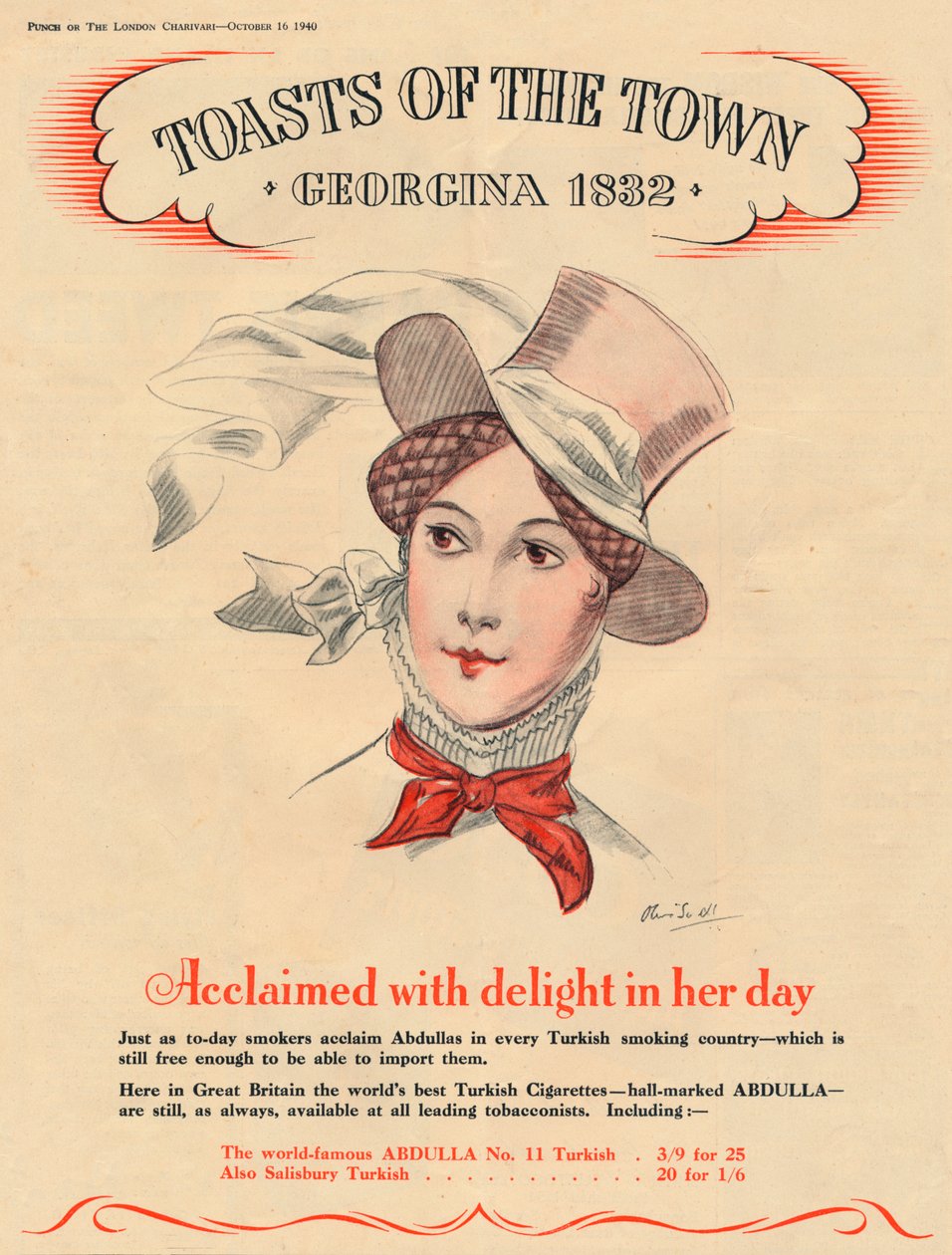 Aclamada con deleite en su día, Brindis de la Ciudad - Georgina 1832, 1940 de Unbekannt