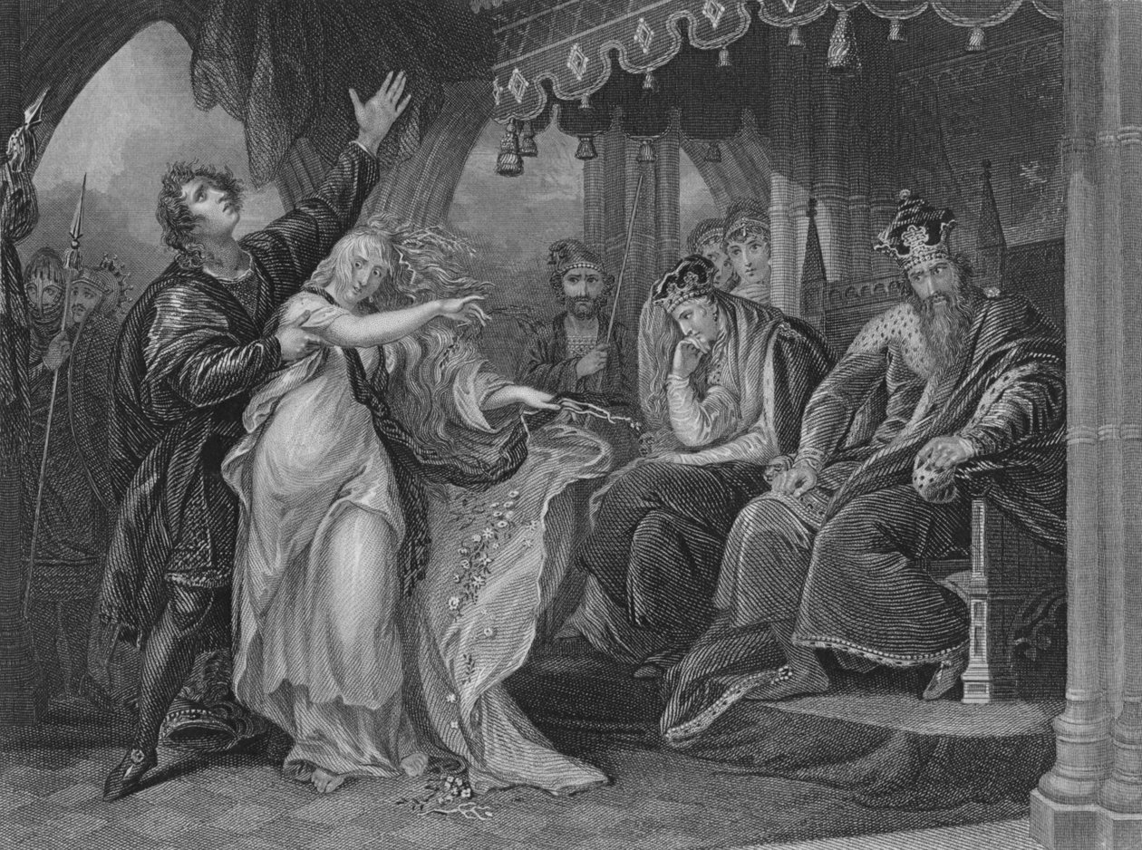 Acto IV Escena v de Hamlet, siglo XIX de Unbekannt