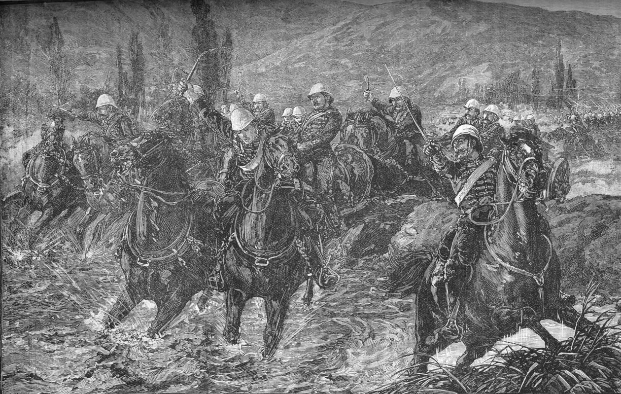 Acción en el Valle de Chardeh, 11 de diciembre de 1879, tratando de salvar los cañones, 1879, c1880 de Unbekannt