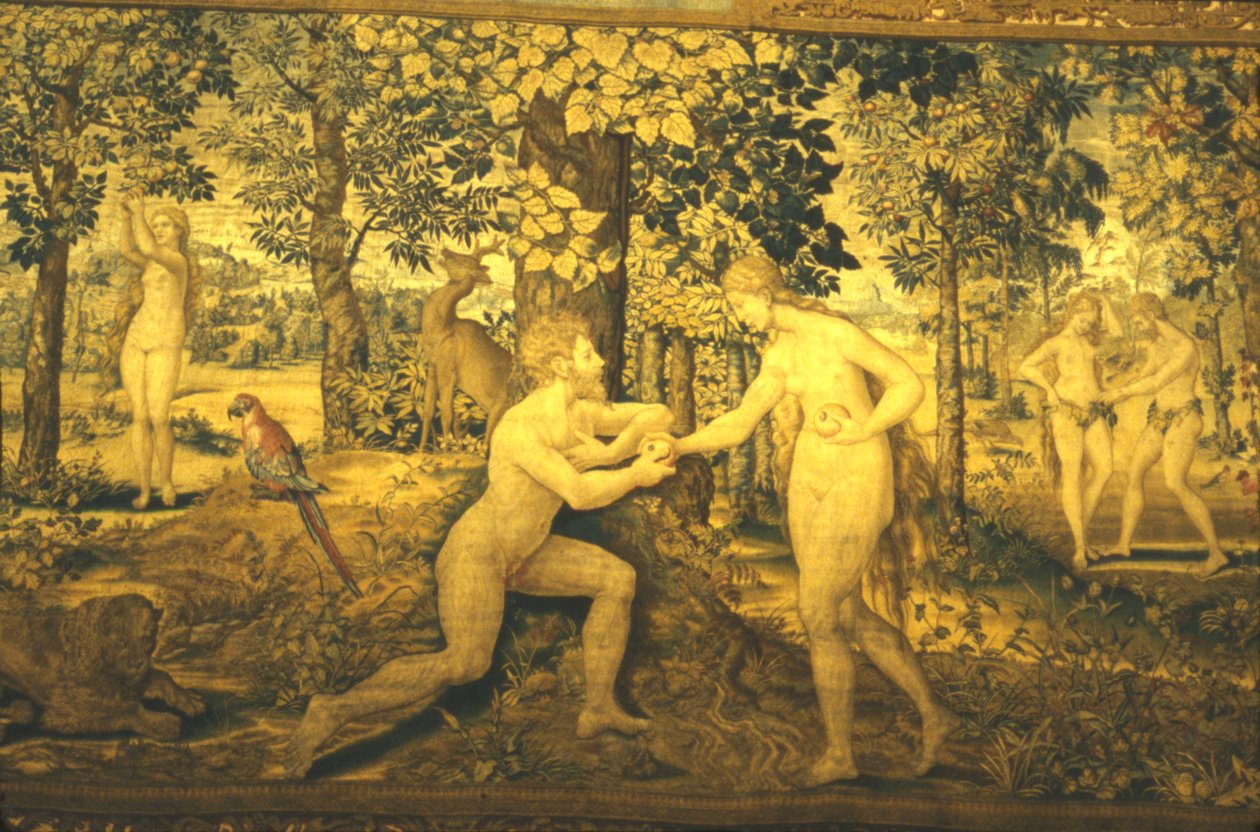 Adán y Eva. La Tentación, siglo XVI, siglo XX de Unbekannt