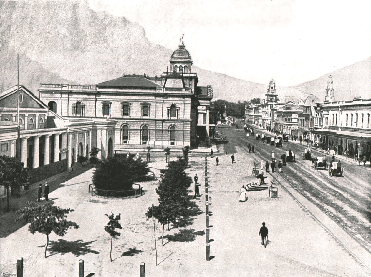Calle Adderley, con el Intercambio Comercial y el Banco Standard, Ciudad del Cabo, Sudáfrica, 1895 de Unbekannt