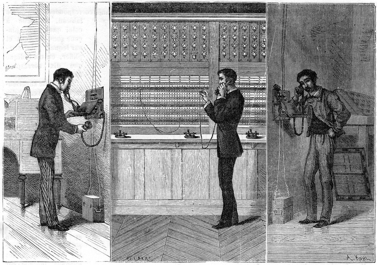 Sistema telefónico Ader, 1881 de Unbekannt