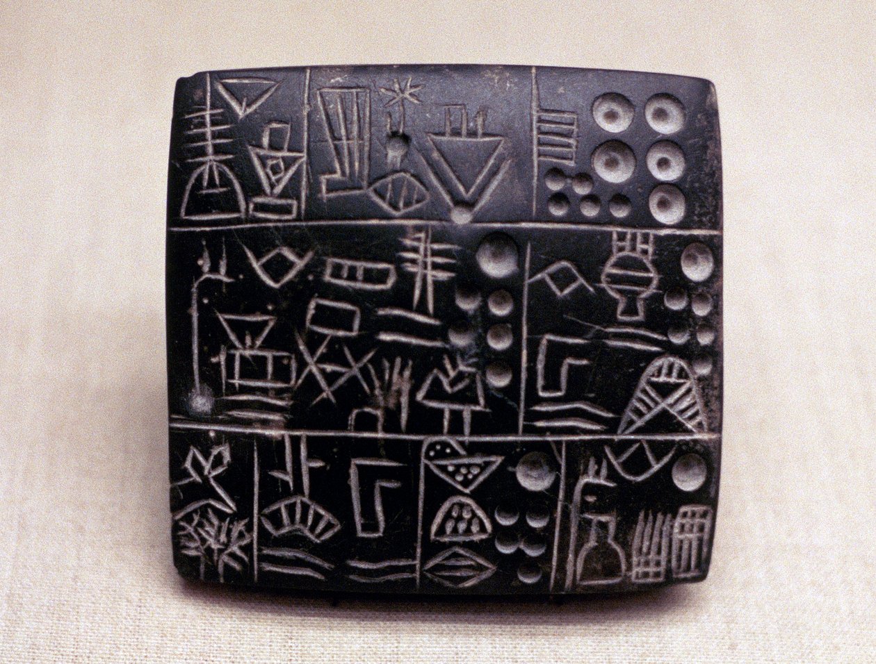 Tabla administrativa de arcilla, Mesopotamia-Sumeria, 3100-2900 a.C. de Unbekannt
