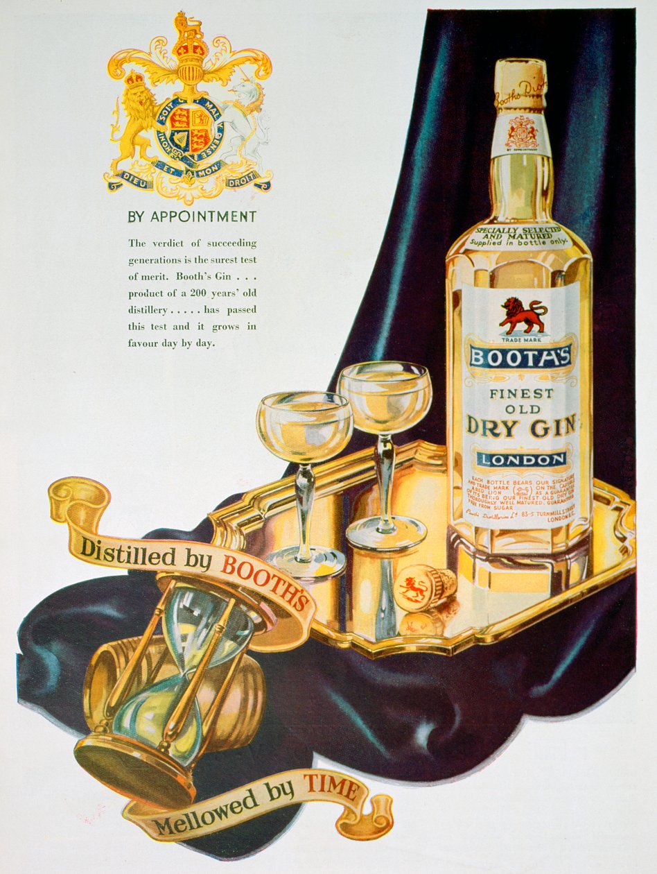 Anuncio de ginebra Booths, 1935 de Unbekannt