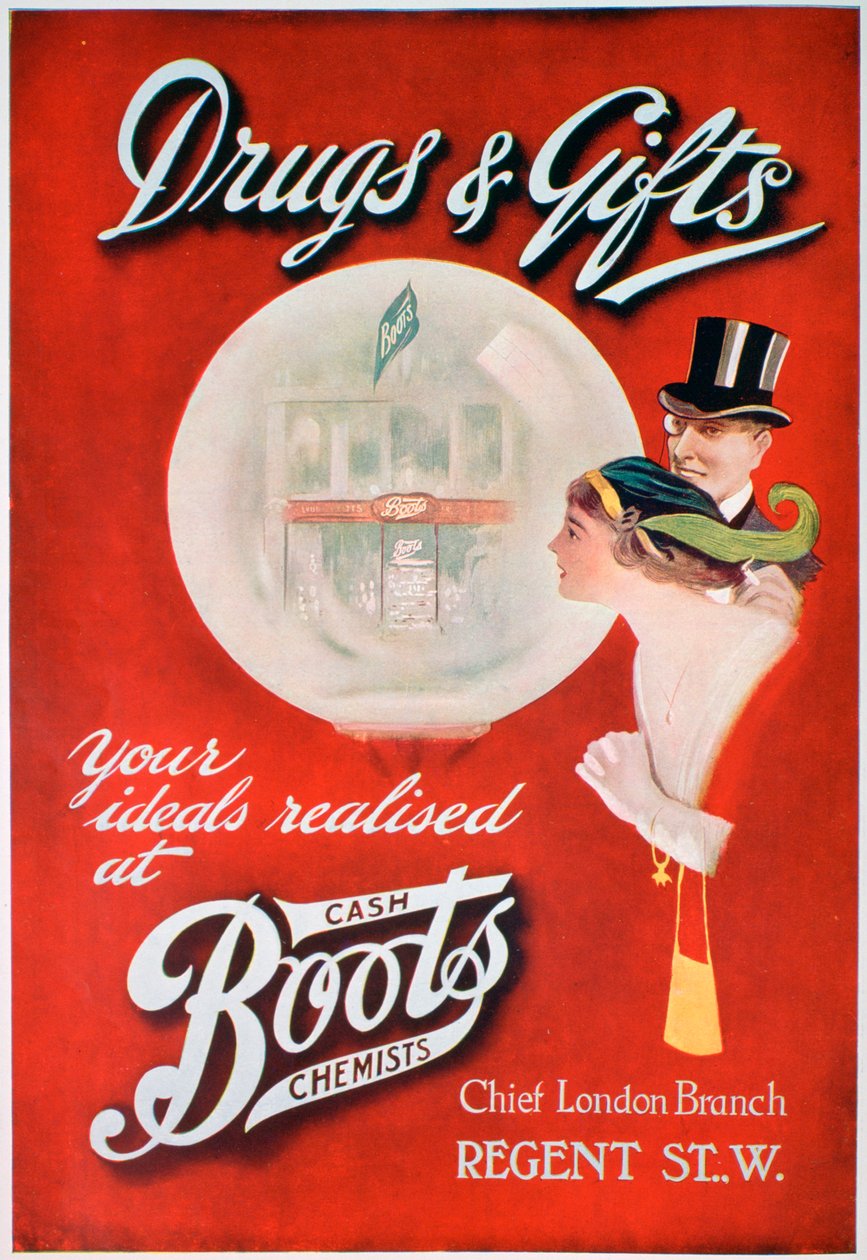 Anuncio para Boots the Chemists, 1913 de Unbekannt