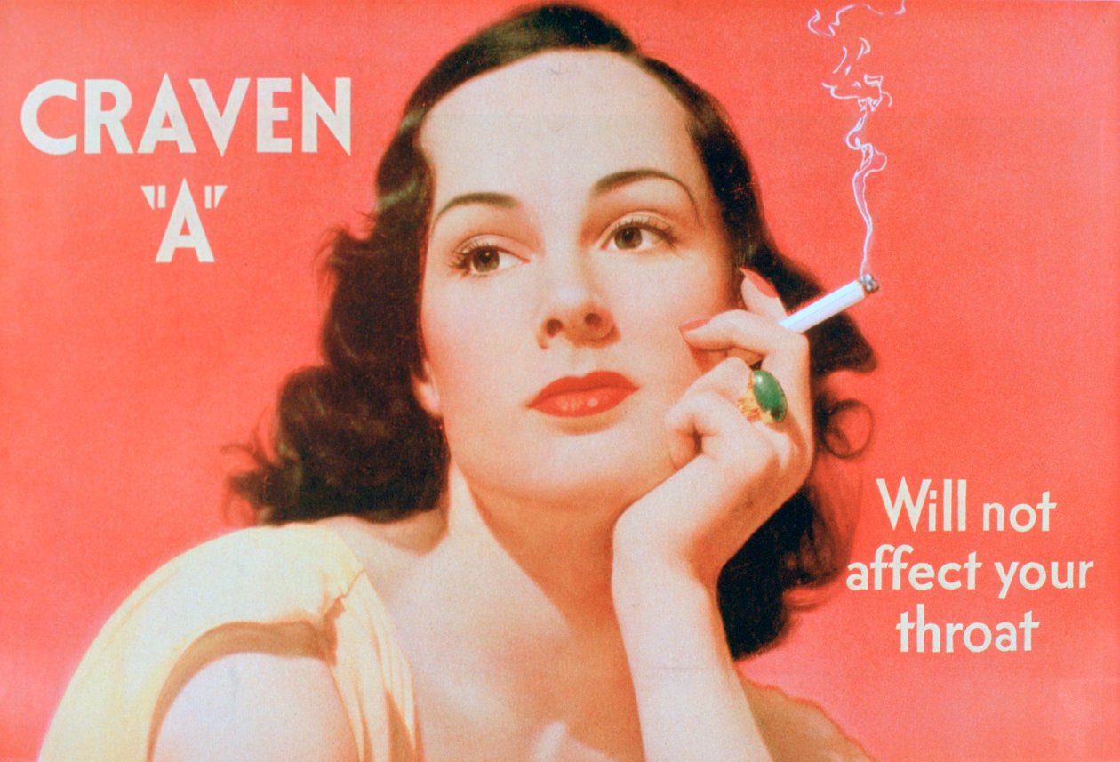 Anuncio de cigarrillos Craven A, 1939 de Unbekannt
