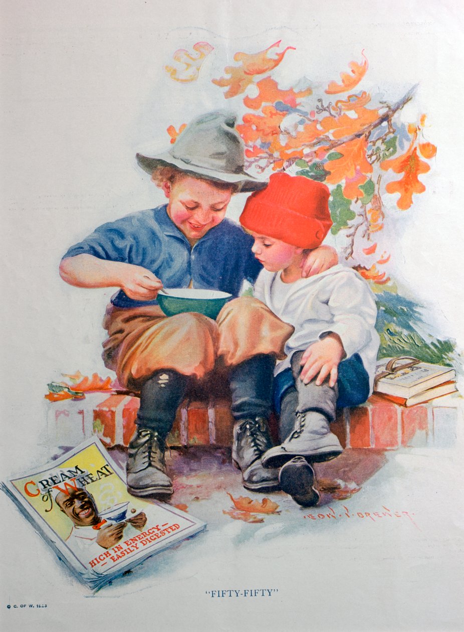 Anuncio de Cream of Wheat, cereal caliente americano para el desayuno, 1923 de Unbekannt