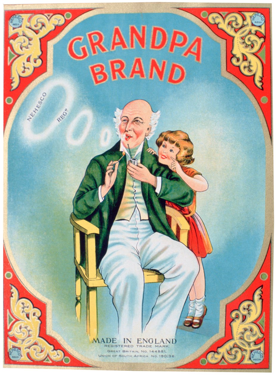 Anuncio de tabaco de pipa marca Grandpa de Unbekannt