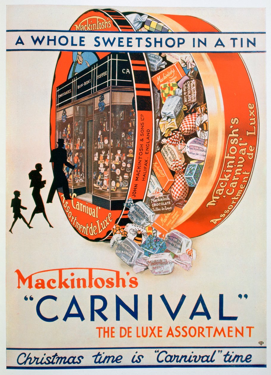 Anuncio de los surtidos de toffee de Mackintosh