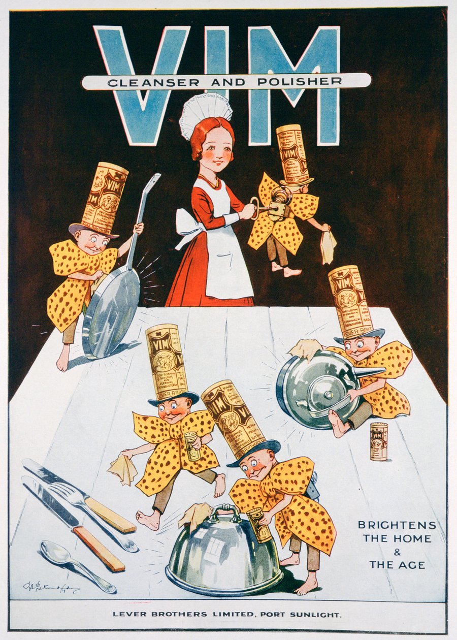 Anuncio de limpiador y pulidor Vim, 1919 de Unbekannt