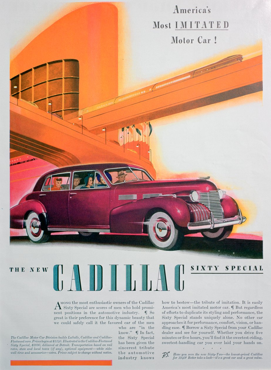 Anuncio del coche Cadillac Sixty Special, 1940 de Unbekannt