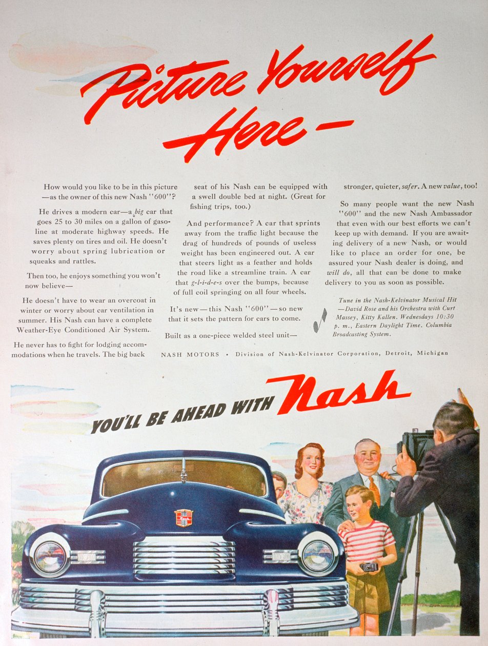 Anuncio del coche Nash 600, 1946 de Unbekannt