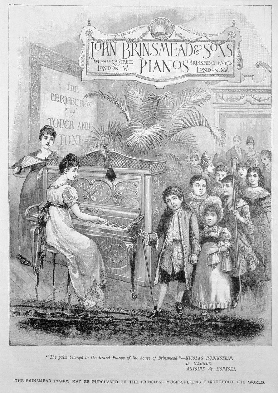 Anuncio de pianos Brinsmead, 1899 de Unbekannt