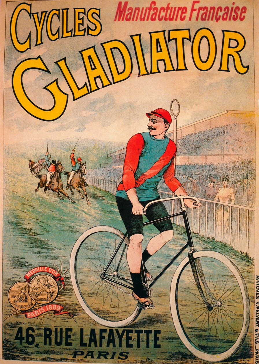 Anuncio de bicicletas Cycles Gladiator, c1900 de Unbekannt