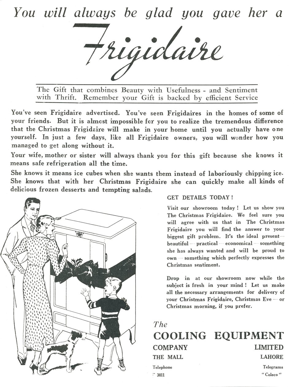 Anuncio de refrigeradores Frigidaire, 1936 de Unbekannt