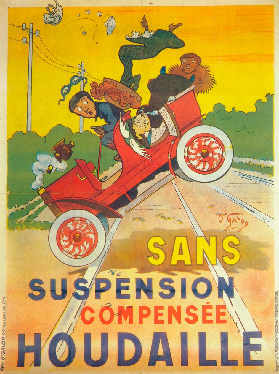 Anuncio de suspensión de coche Houdaille, c1900 de Unbekannt