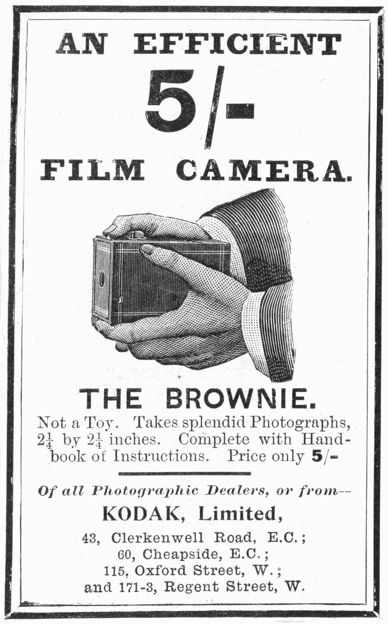Anuncio de cámaras Kodak Brownie, 1900 de Unbekannt